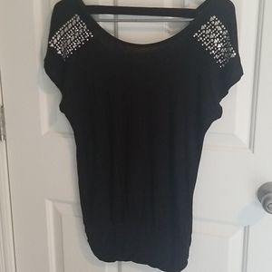 Black top with studs on shoulders
